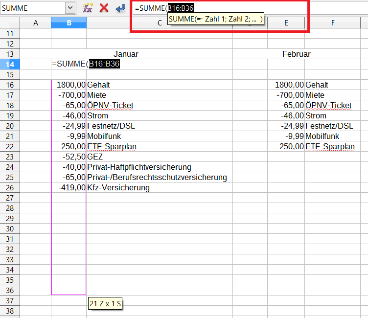 Finanzen mit Excel Teil 2