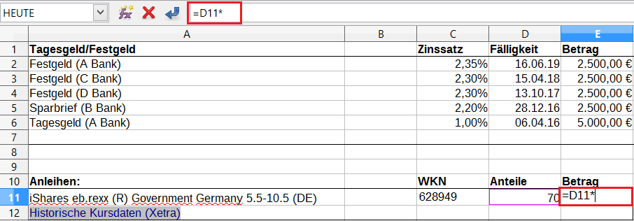 Finanzen mit Excel Teil 3