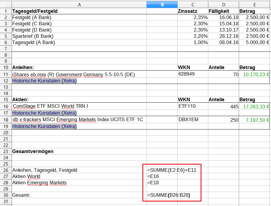 Finanzen mit Excel Teil 4