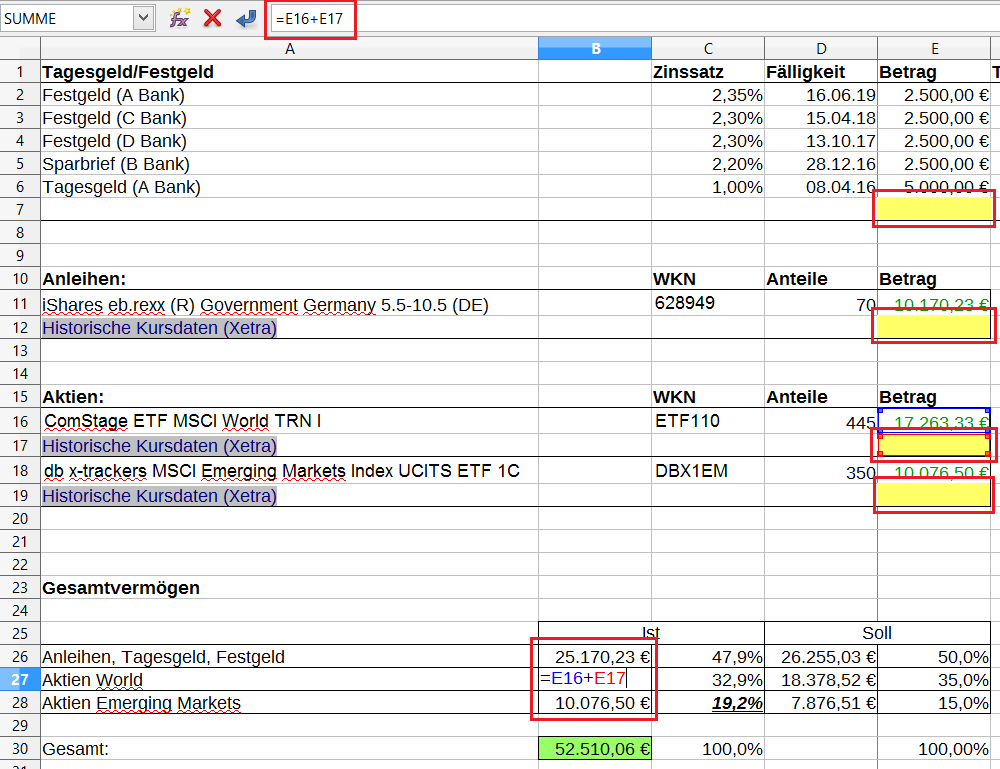 Finanzen mit Excel Teil 4