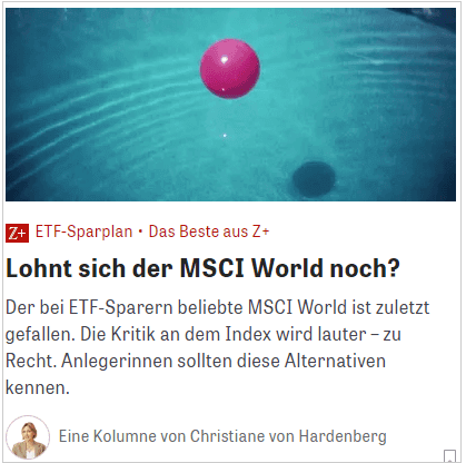 ZEIT über den MSCI World